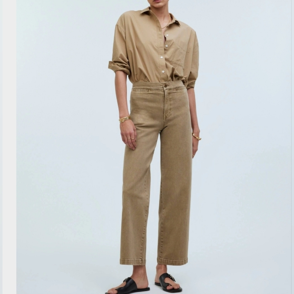 Madewell Emmett Wide-Leg Crop Pants | Size 32